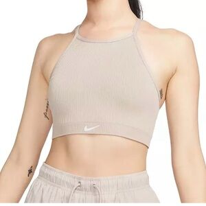 Nike Indy Dri fit ribbed seamless sports bra top NWT
